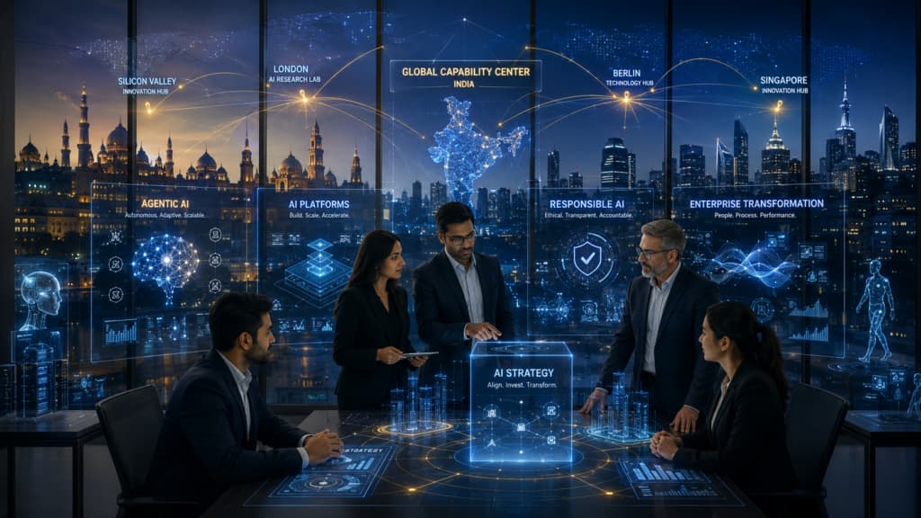 AI leadership roles in GCCs including VP Agentic AI, AI Platforms, Responsible AI, and AI Transformation Office